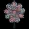 Northlight 8" Pre-Lit Silver Retro Starburst Christmas Tree Topper - Multicolor Lights